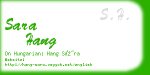 sara hang business card